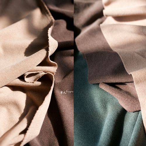 双面德绒发热面料—仿羊绒超柔细软手感 四面弹不毛边 / 半米价