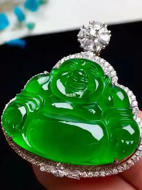 冰种帝王绿翡翠佛公