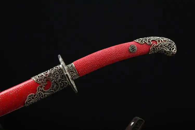 御龙宝刀(红色鱼皮款)_龙泉市神龙刀剑厂,工艺美术