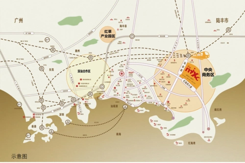 汕尾城区东涌镇汕尾华润万象天地位置交通图2- 吉屋网