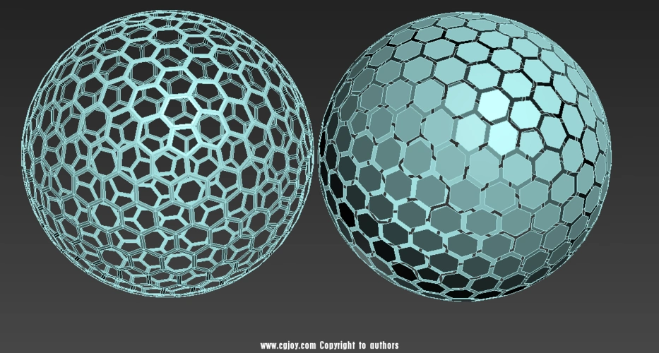规则六边形几何球体创建方法