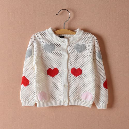 2020春秋女童针织衫小童线衫女宝宝毛衣开衫婴儿短外套外搭抖音小孩子