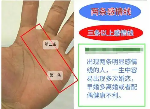 第四,感情线中间断开,或者被其它纹路切断,这类手相的人也是感情比较