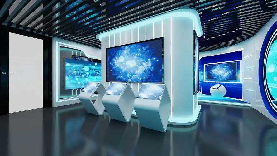 科技企业展厅展馆3d效果图设计制作