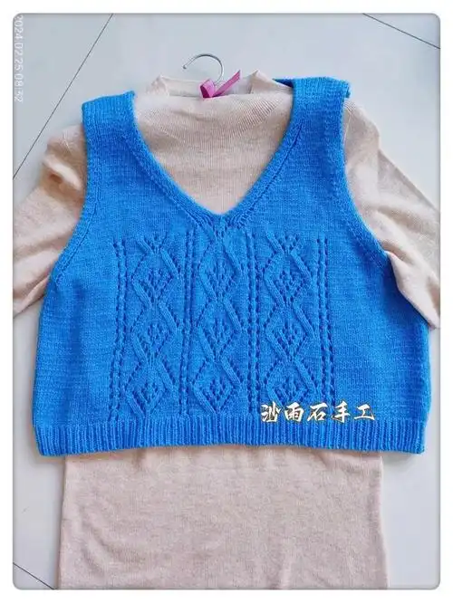 新年织新衣 | 简约版型v领镂空小背心(附图解)