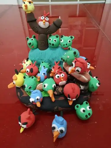 彩泥《愤怒的小鸟》