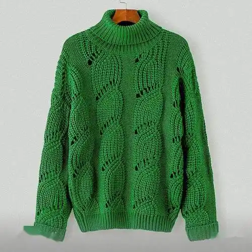 三款春秋季时尚毛衣,花样简单又好看,值得收藏,图解