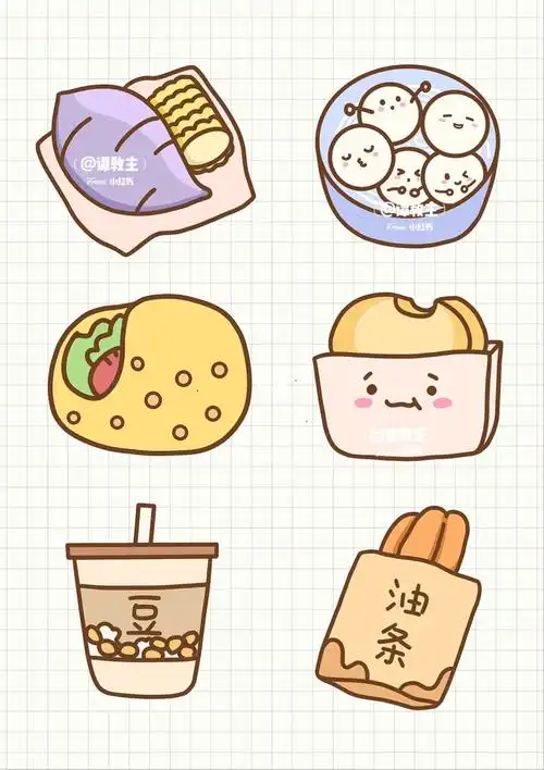 简笔画教程早餐