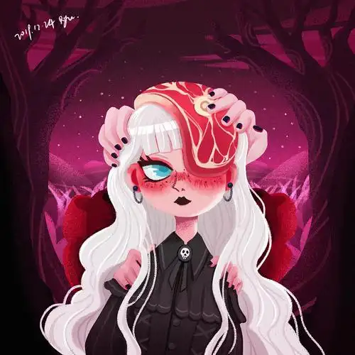 每日插画20_暗黑哥特萝莉