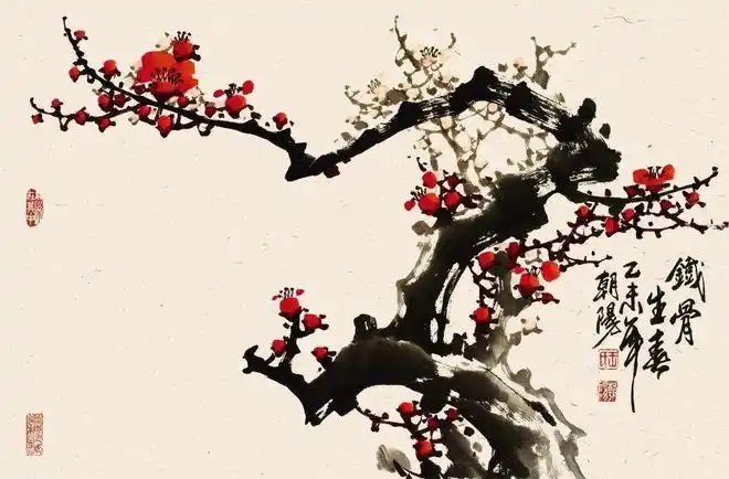 著名画家王朝阳梅花作品欣赏