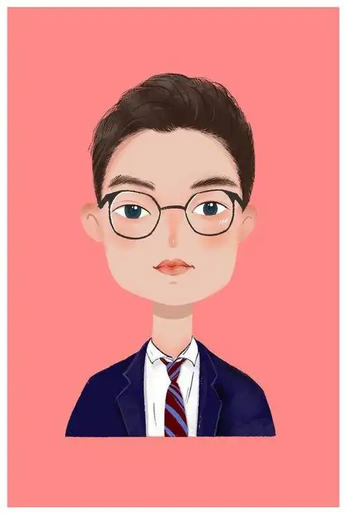 男生头像人物卡通形象 人像 头像 男生 卡通人物 西装 戴眼镜 人物