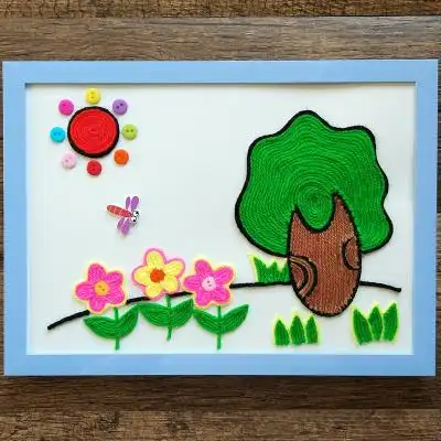 幼儿手工剪纸粘贴大树画 手工剪纸图片大全简单-蒲城教育文学网