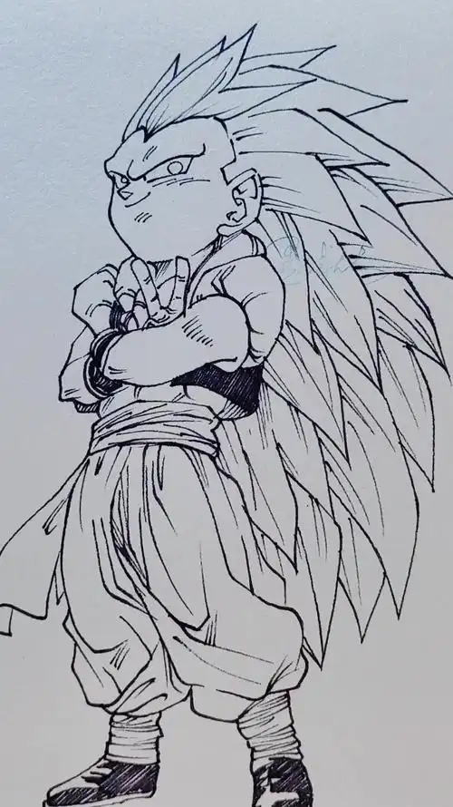 龙珠悟天克斯绘画过程