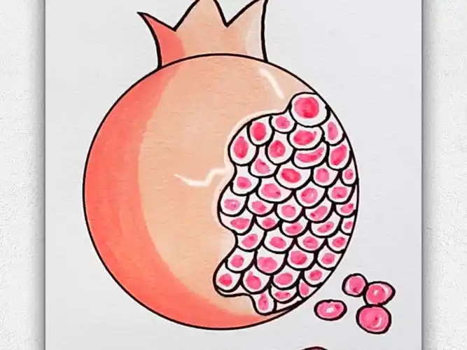 石榴简笔画