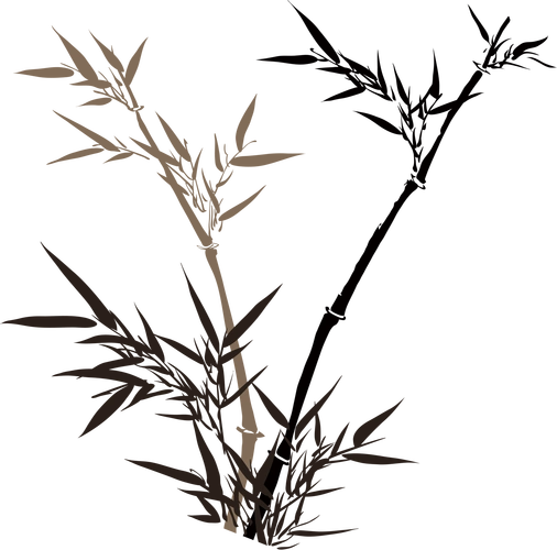 水墨竹子矢量图素材