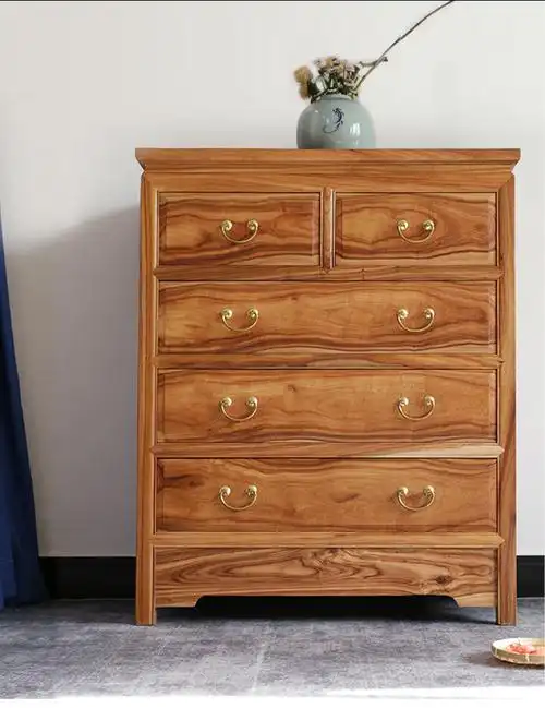 樟木香樟储物实木家具中式卧室新中式柜子抽屉收纳斗柜