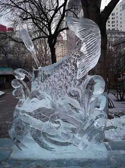 哈尔滨市兆麟公园冰雕!