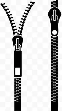 黑色卡通拉链