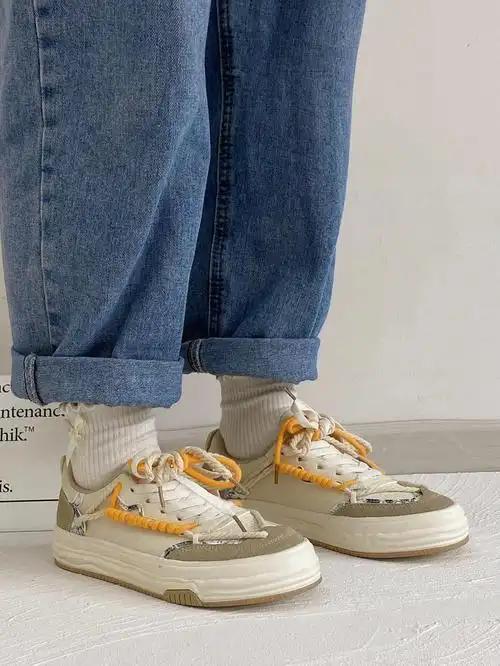 超显脚小的设计感板鞋三鞋带设计好特别