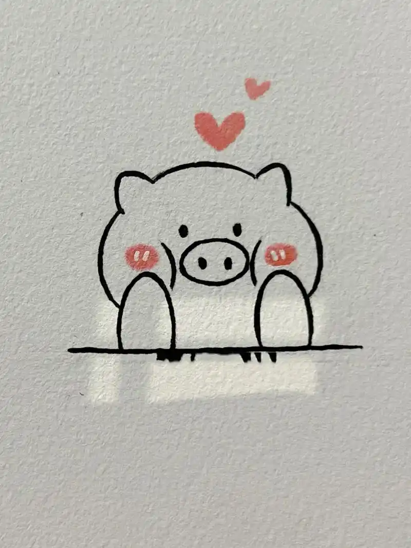 每日简笔画教程61|超可爱的小猪99简笔画 临摹:来源于网络 超93