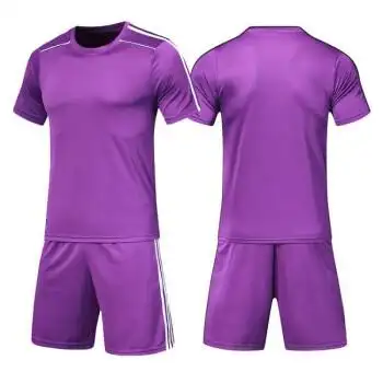 套装比赛队服男定制球衣女气排球运动服装透气训练印字812短袖紫色男l