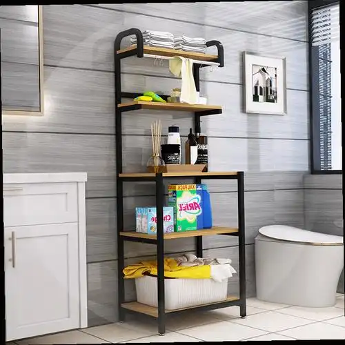 卫生间置物架落地浴室洗漱台收纳架家用脸盆架洗手间毛巾架多层架
