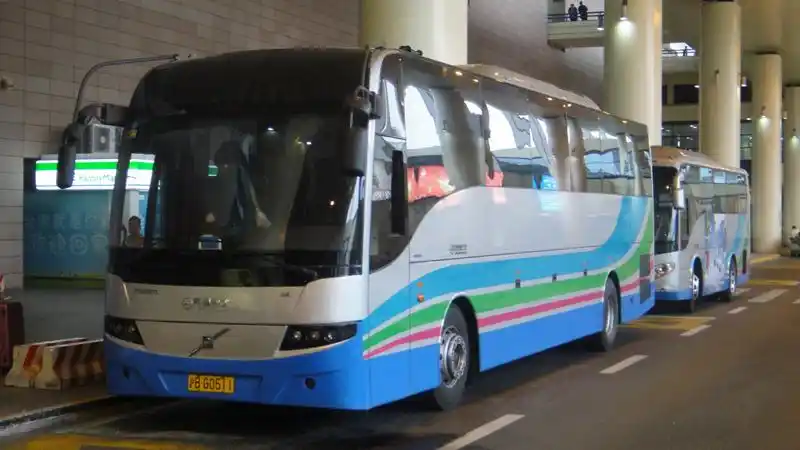 上海浦东机场去虹桥机场的1号大吧线标示牌什么颜色?