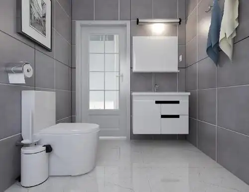 卫生间灰色瓷砖装修效果图