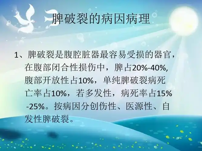 脾破裂的诊治课件ppt