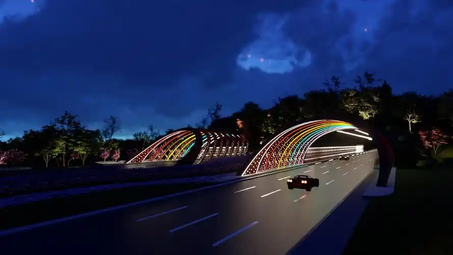 本次的设计任务为隧道的装饰和灯光艺术设计