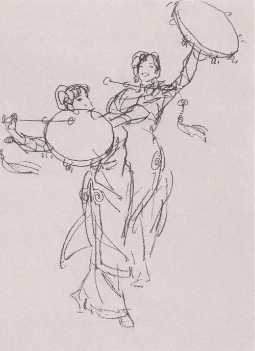 跳舞姿势怎么画速写-天晟网