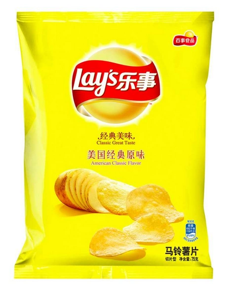 乐事薯片原味70g