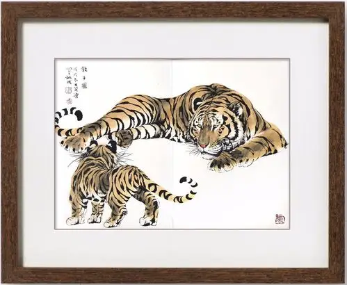 田茂怀画虎集锦