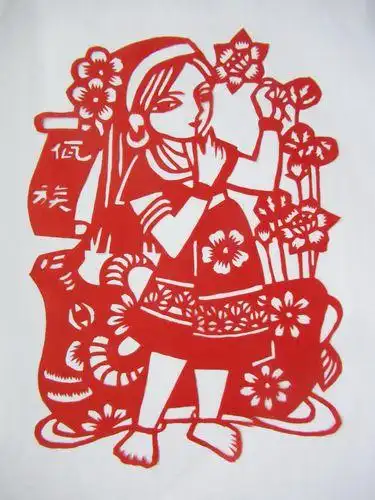 五十六个民族衣服剪纸图片