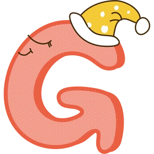 卡通可爱彩色字母g