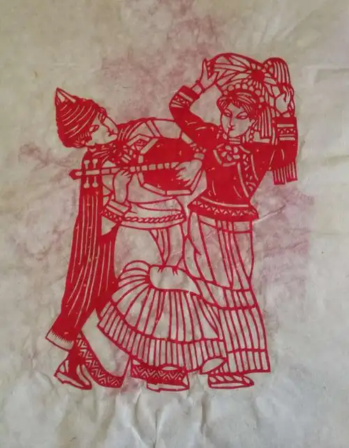 彝族花剪纸图案设计