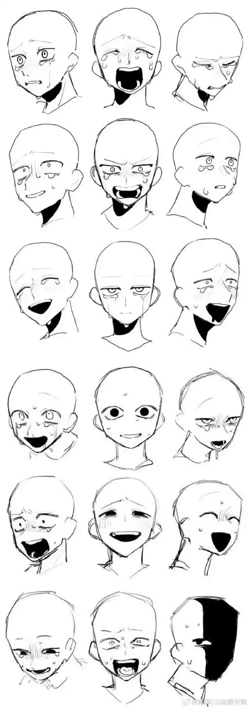 绘画参考#绘画超话#绘画素材#超全表情参考合集