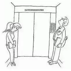 儿童电梯简笔画正面