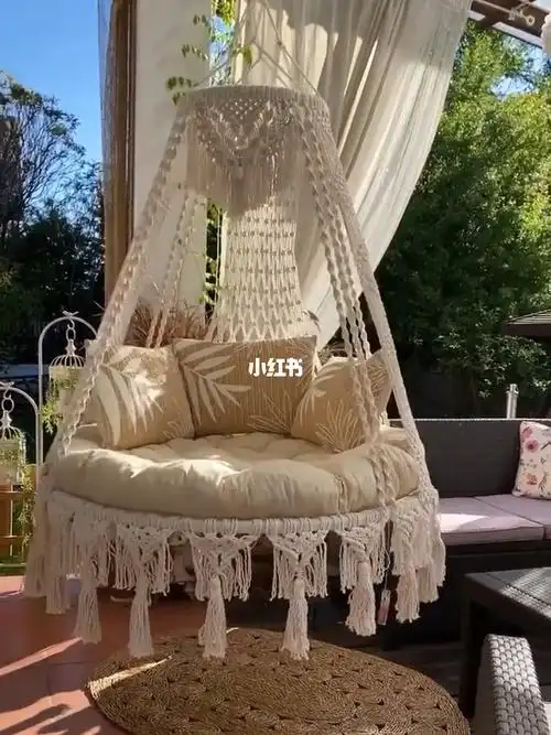 78macrameins手工棉绳编织吊椅波西米亚风