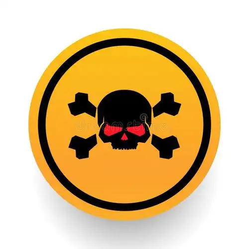 头骨和骨头警报信号 骷髅会标志 危险戒备