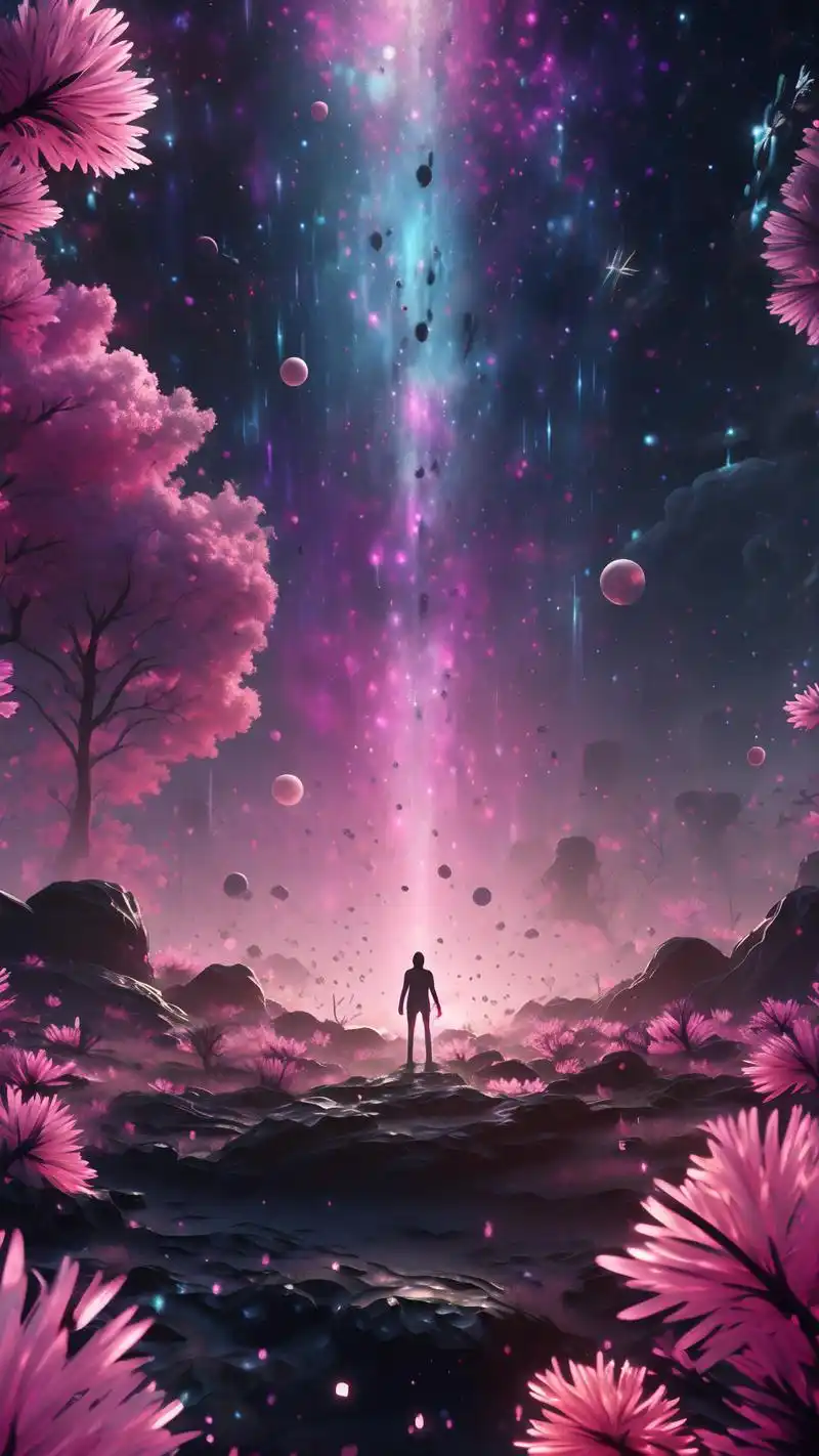 90粉黑星空壁纸,梦幻与神秘的交融90 踏入这片粉黑交织的星空