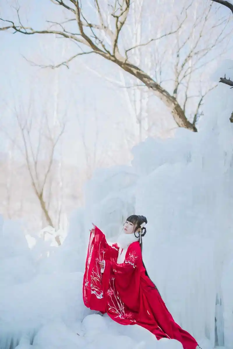 古风人像写真-玉渡山之美人雪景