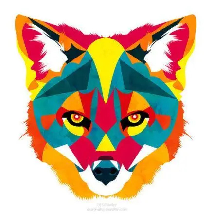 色彩缤纷的动物头像,来自设计师 alvaro tapia hidalgo的插画作品.