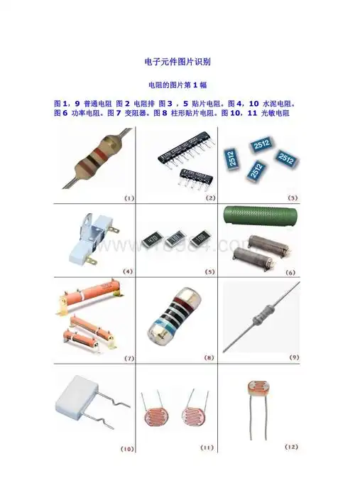 电子元件图片识别精华电子行业企业管理doc