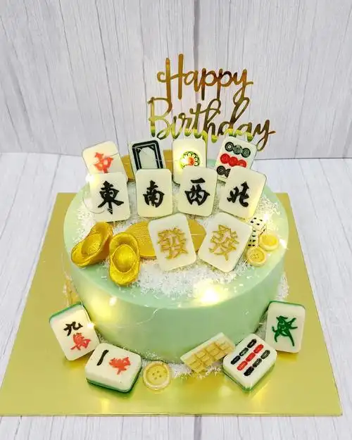 麻将蛋糕  #发财蛋糕  #男士蛋糕  #生日蛋糕  #麻将  #巧克力