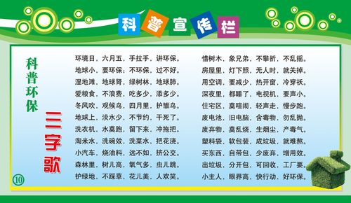 744海报印制展板喷绘贴纸470社区科普环保知识栏
