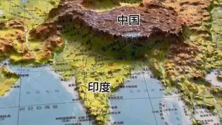 中印地形对比