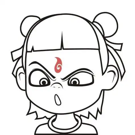 哪吒魔童q版简笔画