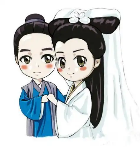 白娘子和许仙简笔画白素贞许仙的简笔画