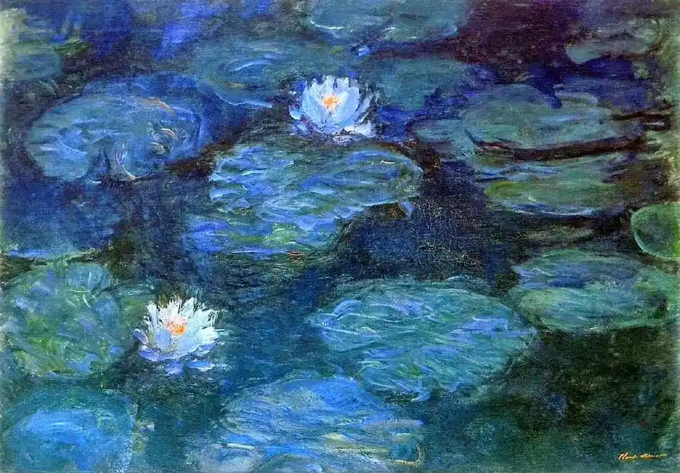 《睡莲》-莫奈.#艺术 #油画 #名画欣赏  - 抖音